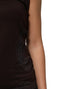 Dolce & Gabbana Dark Brown Lace Trim Wool Sleeveless Tank Top